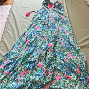 Malone Maxi Dress in soliel pink good hare day
